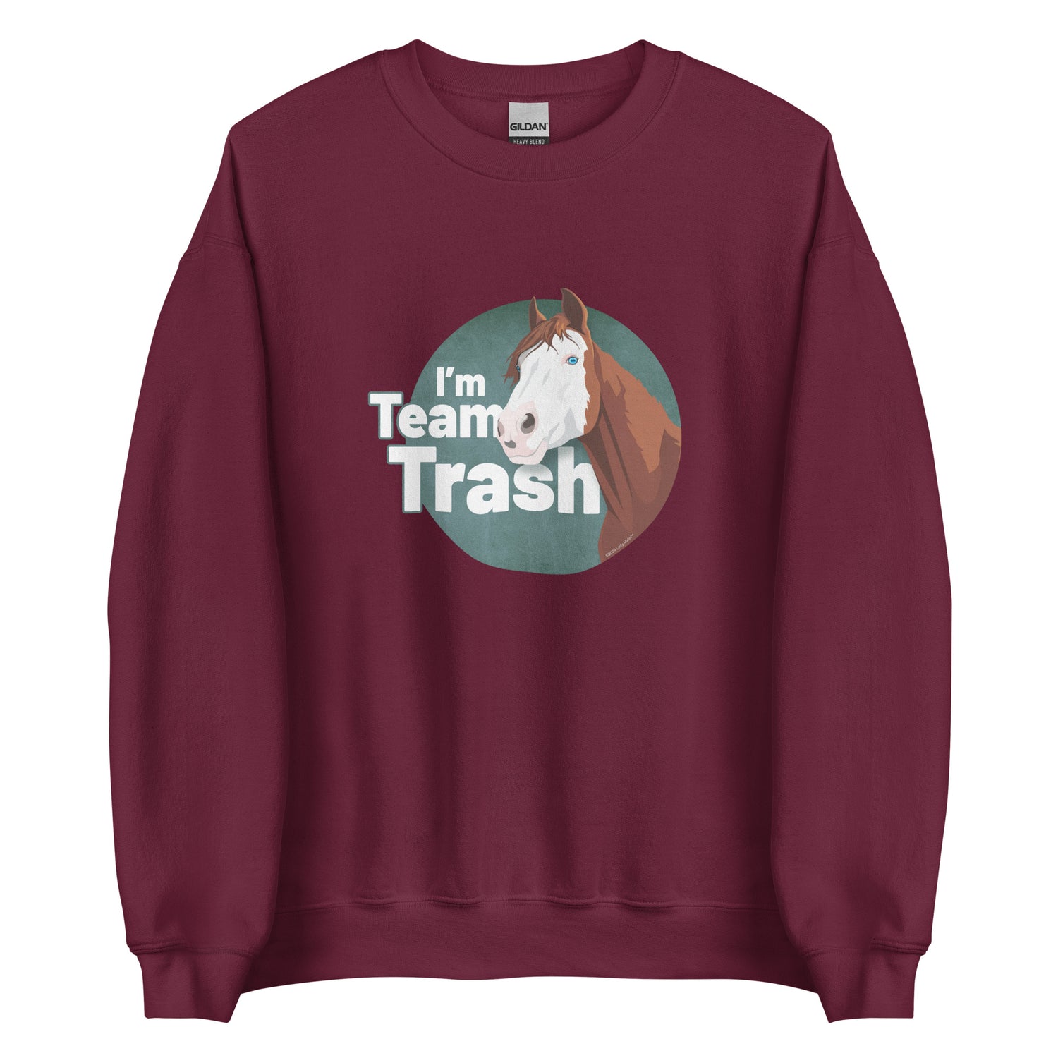Team Trash Sweatshirt by Lady Malin - Maroon
