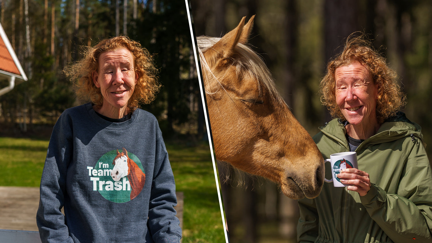 Lady Malin wearing shirt I'm Team Trash