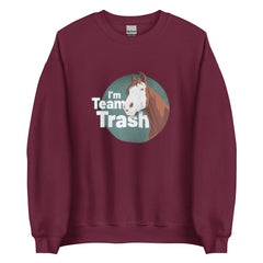 Team Trash Sweatshirt by Lady Malin - Maroon